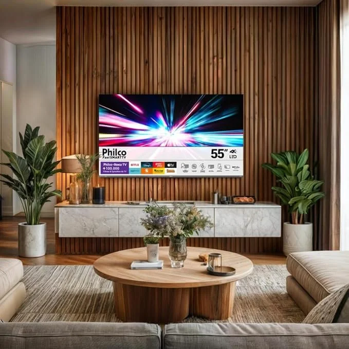 Smart TV 55 Smart TV 55” Philco LED Roku TV Dolby Áudio PTV55G7PR2CSB - Foto 3