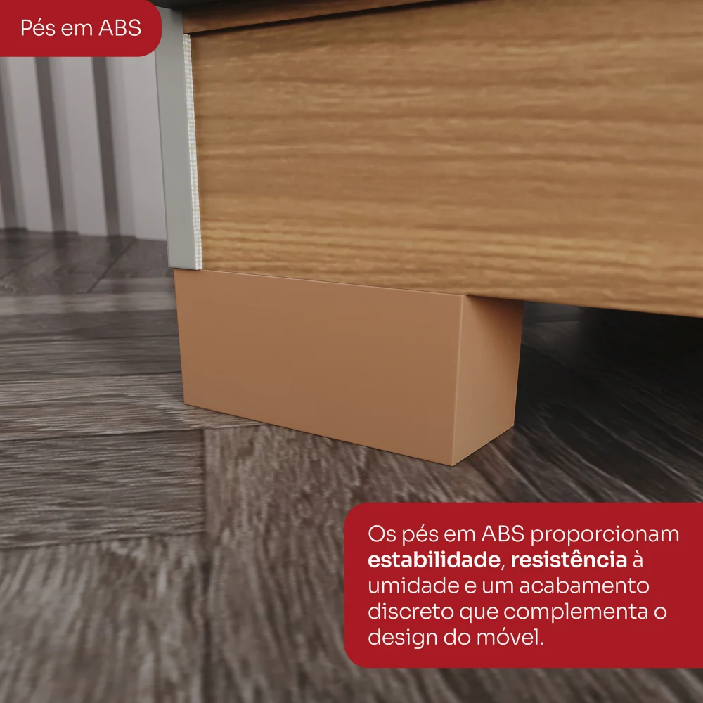 Guarda-Roupa Nepal 06 Pts D309 - Cinza Nature (169) - Foto 11