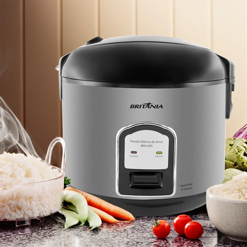 Panela Eletrica de Arroz BPA10PI Inox 127V BRITANIA - Foto 2
