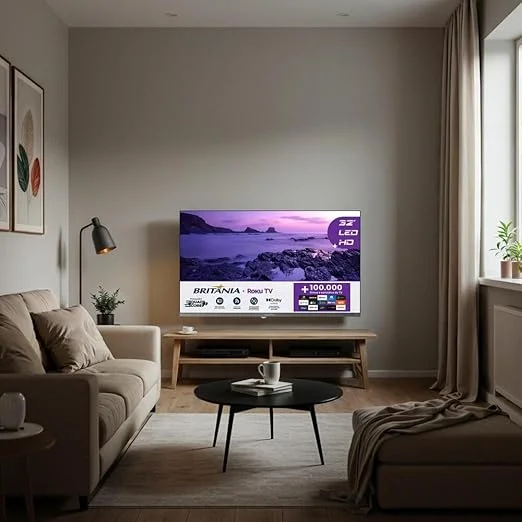 Smart TV 32" HD Britânia B32CRA Roku TV LED Wi-fi HDMI USB - Foto 5