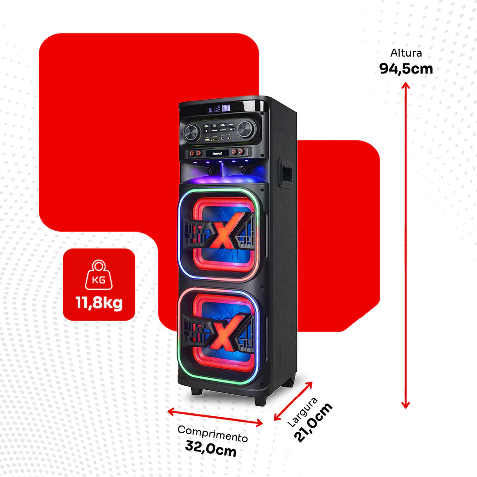 Caixa de Som 2100 Atx 2108M Quadradinho Bivolt Amvox - Foto 6