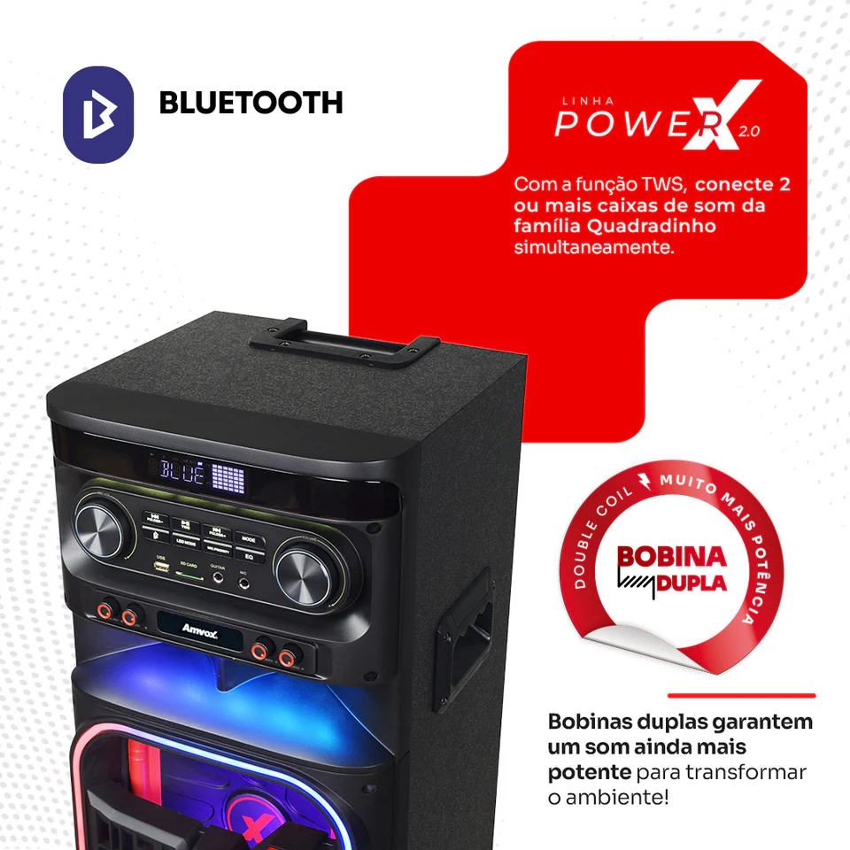 Caixa de Som 2100 Atx 2108M Quadradinho Bivolt Amvox - Foto 8
